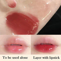 GEEWHILE Honey Lip Oil Clear Lip Gloss Set, 2PCS Honey Bee Balm Moisturizing Liquid Lipstick, Glossy Lip Make Up Transparent Lip Gloss Kit for Day&Night Lip Care,Lip Line Reducing, Honey Flavors