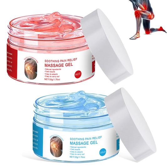 OXGPAL Joint Care Gel for Joint Activities,Soothing Pain Relief Massage Gel,Muscle Recovery Cream,with Deep Penetrating Formula,Long-Lasting Soothing Effect, for Joint Pain Throughout The Body(2PCS/HOT+Cold)