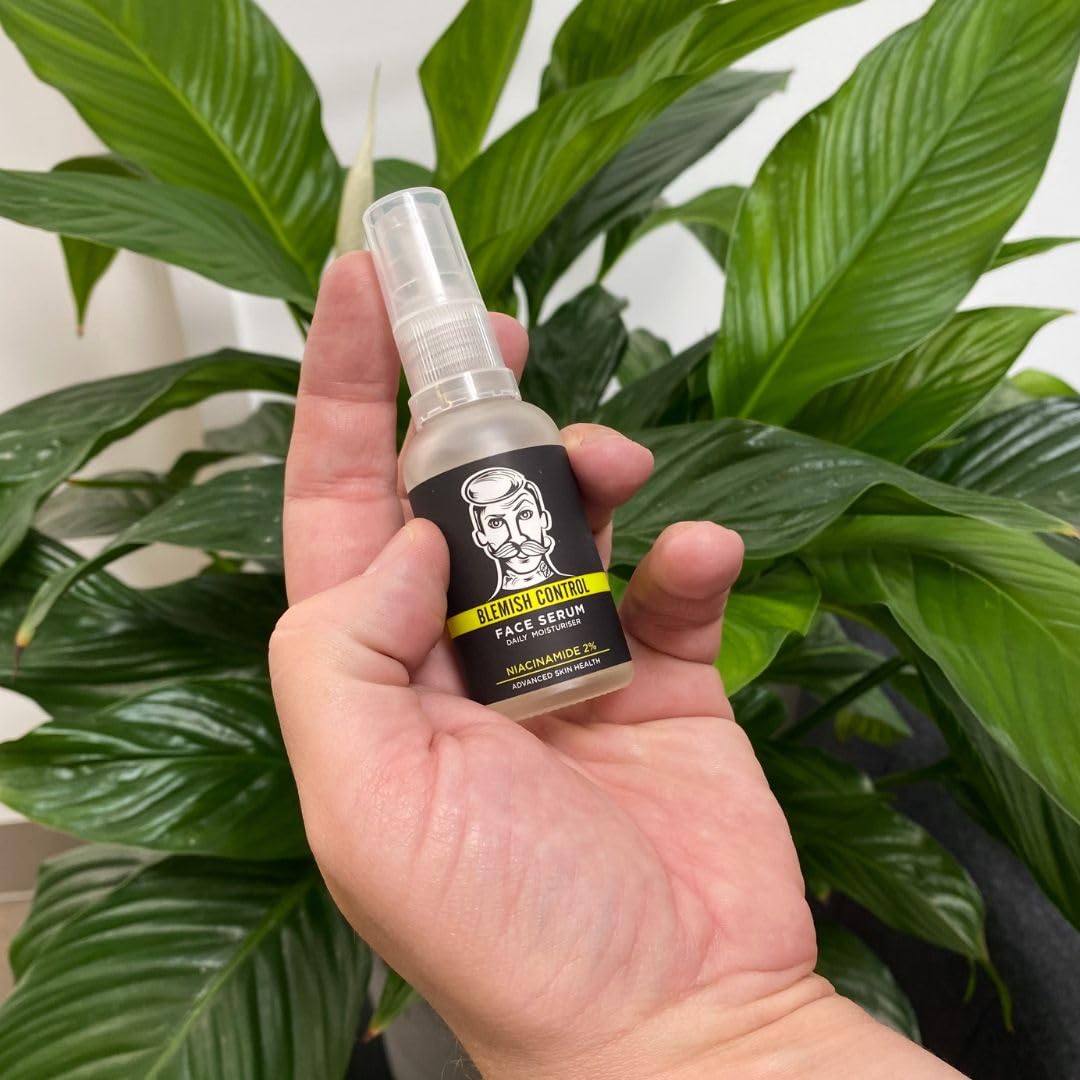 BARBER PRO BLEMISH CONTROL DUO 2-in-1 Mens Face Mask & Serum Prevent Breakouts & Improve Skin Texture Cica & Niacinamide Natural Vegan Skincare 100% Biodegradable Multi Award Winning Brand