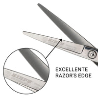 Kiepe COD.2898 Monster Hair Cut Razor Edge Scissors Semi Offset,Excellent Line Hair Cut Scissors,Premium Stainless Steel Hair Scissors for Hairdressers, Barbers,Salons (5.5")