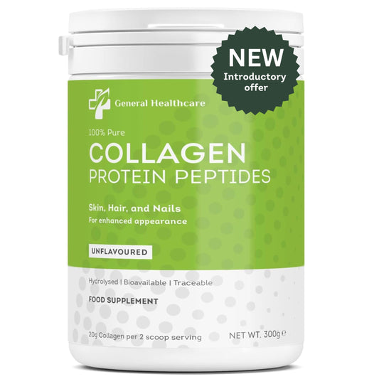 100% Pure Collagen Powder Protein Peptides - General Healthcare 300g Supplement