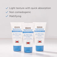 ISDIN Nutradeica Facial Gel Cream 50ml | For Seborrheic Skin | Hydrates, Soothes and Matifies skin