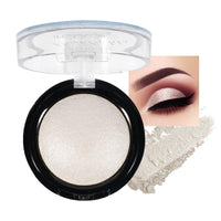 LYNTYAOU White Eyeshadow, Single Glitter Eye Shadow Pallets for Women, Highly Pigmented Long Lasting Metallic Shimmering Baked Eye Shadows Highlighter Powder, Gift for Women & Girls