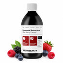 Youth & Earth Liposomal Resveratrol 200mg - Liquid Resveratrol Supplements for Sirtuin Activation, Anti-Aging & Cellular Health with NAD+ Boosters, NMN or NR - Wild Berry Flavor - 250ml