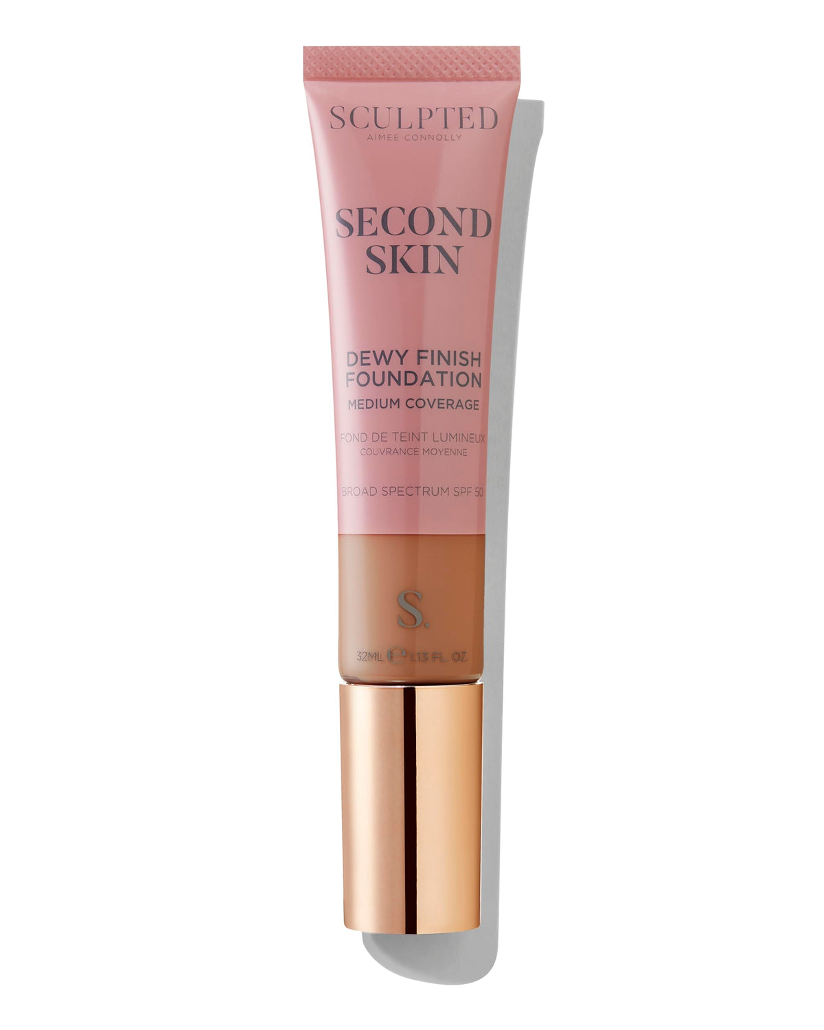 SCULPTED by Aimee Connolly Second Skin Dewy Liquid Mineral Foundation from Sculpted by Aimee (Rich 6.0) - 32ml Cruelty-Free, Vegan Liquid Face Foundation for Medium Coverage with SPF 50