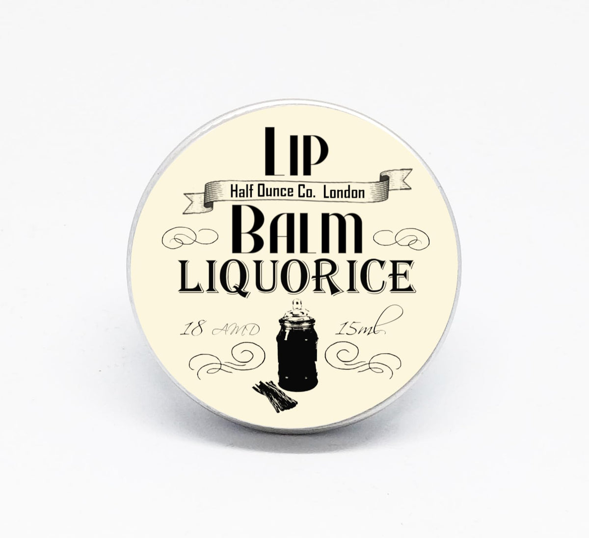 Half Ounce Cosmetics Retro Sweet Liquorice Lip Balm – Licorice Flavour, Moisturising Lip Care for Dry & Chapped Lips, Natural Nourishing Formula