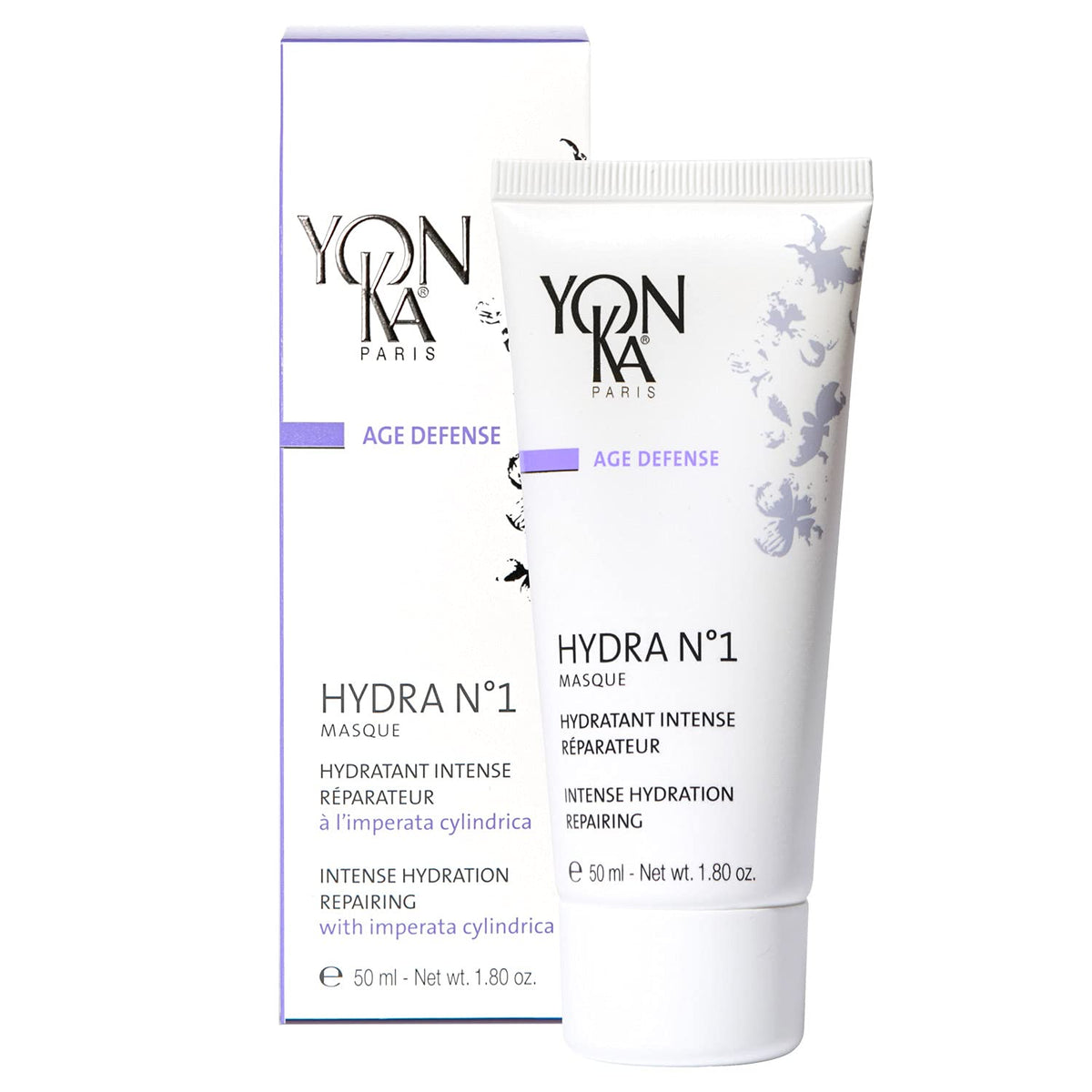 Yonka Yon-Ka Hydra N°1 Hydrating Face Mask for Dehydrated Skin 50ml | Long-lasting Deep Hydration for Dry and Damaged Skin, Repairs & Reduces Wrinkles | Dermatologically Proven Results ! 88% Natural Origin