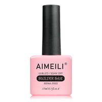 AIMEILI Clear Building Nail Gel Builder Base 7 in 1 in a Bottle for Nails Extension Base Coat Nail Repair Nail Strengthen Decoration Glue, Quick Extension Gel 15ml