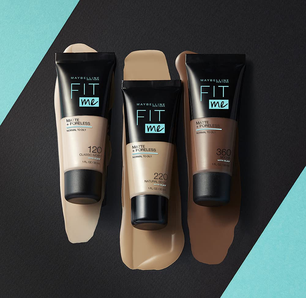 Maybelline Fit Me Foundation, Matte & Poreless, Full Coverage Blendable Normal to Oily Skin, 364 Deep Bronze 30ml