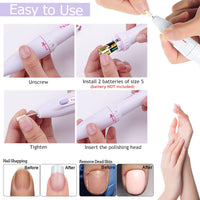 5-in-1 Electric Manicure Set, Nail Drill File Grinder Grooming Kit with Nail Brush and Foam Toe Separators, Callus Remover Nail Buffer Polisher Nail Art Pedicure Kit for Home Salon by RuiChy