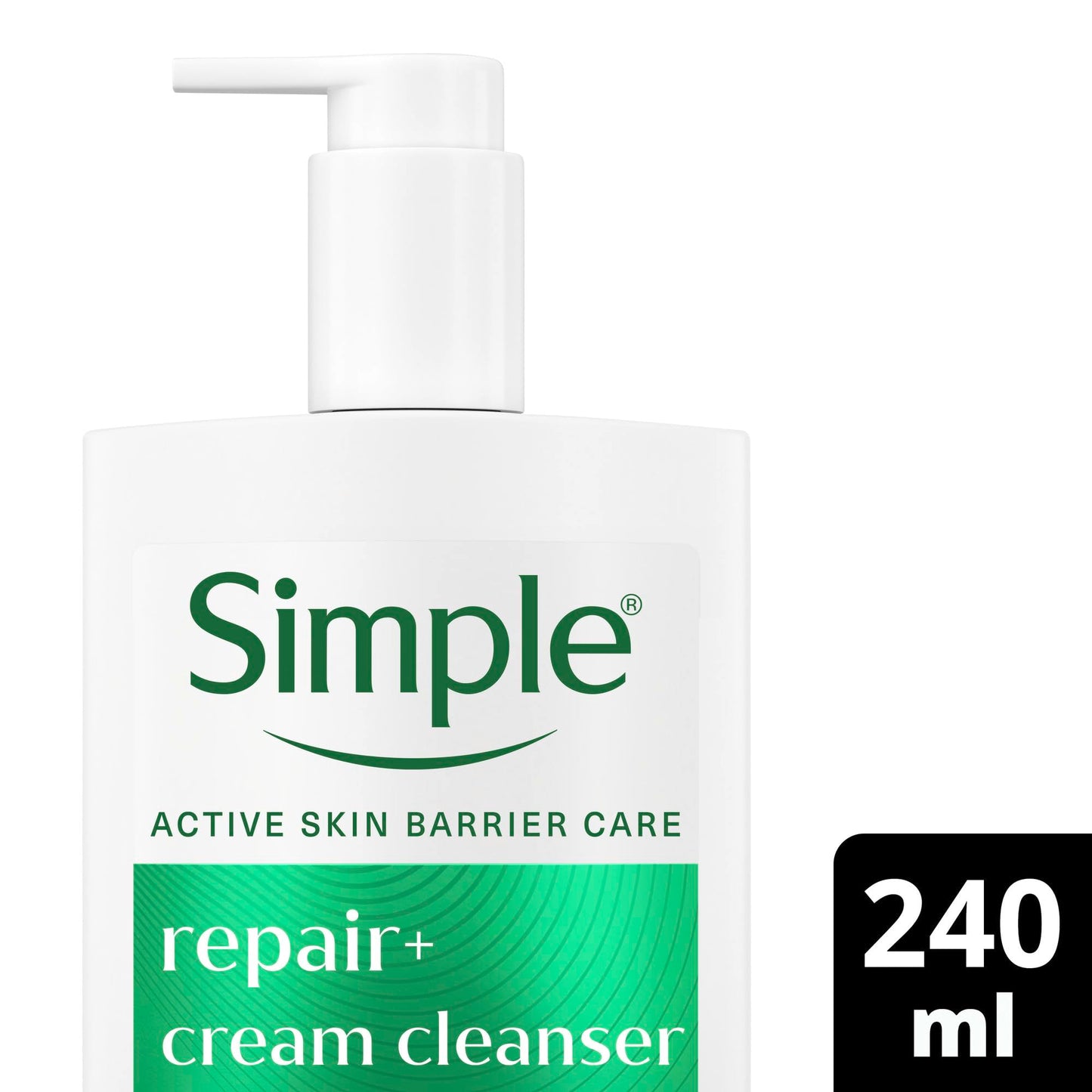 Simple Repair+ Facial Cream Cleanser pro-ceramides + hyaluronic acid restores dry and dehydrated skin from the first use 240 ml