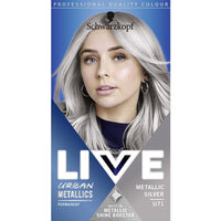LIVE Schwarzkopf Live Hair Colour Fashion, Metallic Silver, 1 Count (Pack of 1)