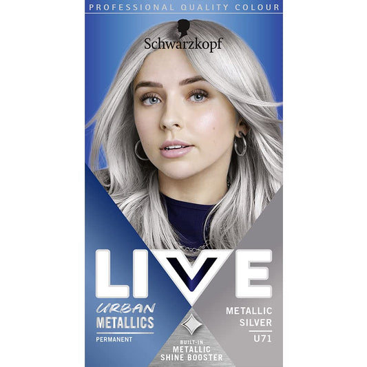 LIVE Schwarzkopf Live Hair Colour Fashion, Metallic Silver, 1 Count (Pack of 1)
