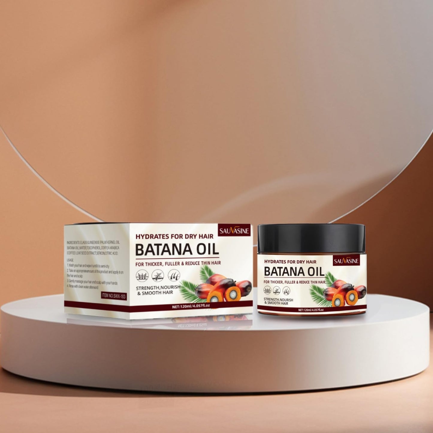 Chenkxin Raw Batana Oil for Hair Growth, Natural Batana Oil Organic Cold Press, Hair Oil for Men & Women 120ML