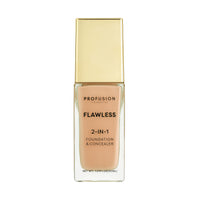 Profusion Cosmetics 2-In-1 Foundation and Concealer for Medium Skin Tone, Flawless Full Coverage and Matte Finish with Convenient Solution for Achieving Polished Look - True Nude