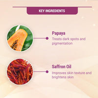 Lotus Herbals PapayaGlow Facial Kit with Peeling Mask, 4 in 1 Formula for All Skin Types, Reduces Pigmentation and Instant Glow (4 Use)
