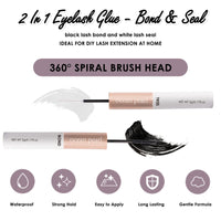 ocean pearl Individual Lashes with Lash Bond and Seal 120 Cluster Lashes Eyelash Extension Kit Thin Band Lash Clusters Wide Stem Lash Extensions Mix C/CC/D Curl 10-16mm Length False Eyelashes with Glue - OP28