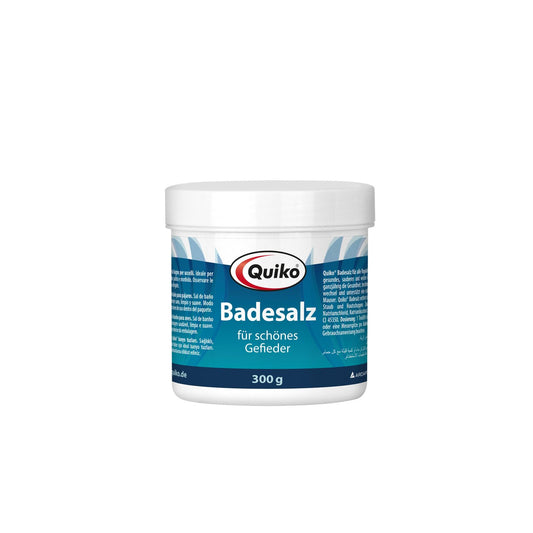 Quiko Bath Salt 300g - for pet birds, racing pigeons & chickens - Accelerates feather changes - supports a healthy, clean and soft plumage