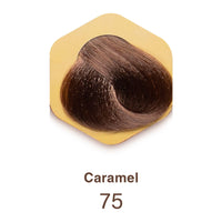 Color time COLOR TIME | Permanent Gel Hair Dye Caramel Color 75 | Enriched with Royal Jelly and Vitamin C | Permanent Hair Color | Covers Gray Hair | 100 ML