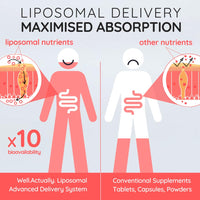 well actually WELL ACTUALLY Liposomal Vitamin C 1000mg – High Strength Liquid VIT C Supplement - Immune System, Skin, Collagen, Brain & Energy Support - Vegan, 250ml - 50 Servings | Fruit Fusion