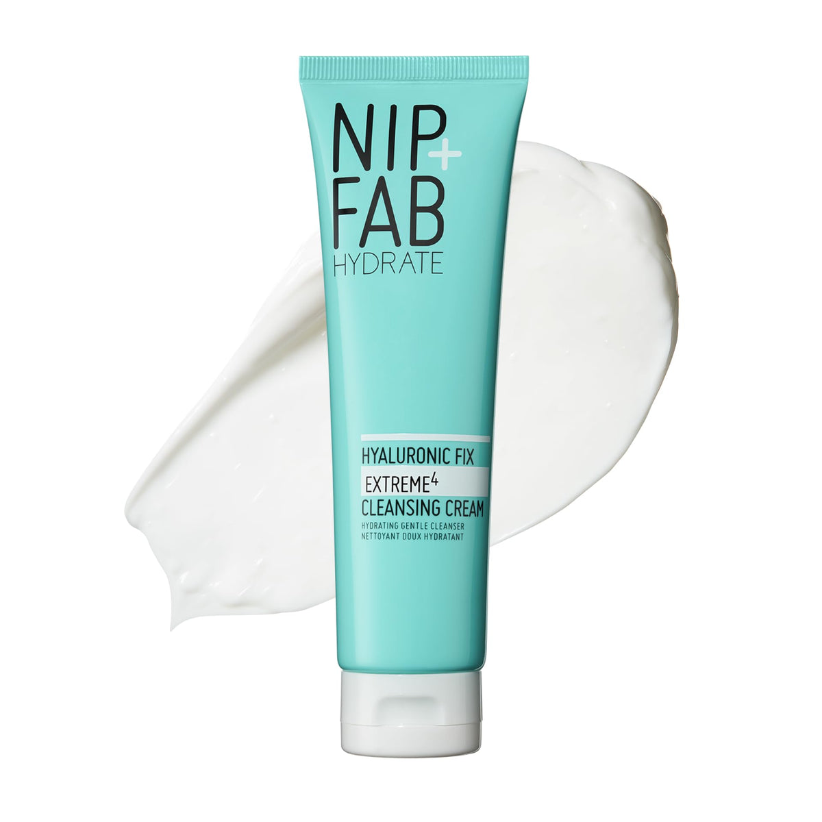 Nip+Fab Nip + Fab Hyaluronic Fix Extreme4 Cleansing Cream – Hydrating Face Wash with 2% Hyaluronic Acid Complex & Polyglutamic Acid to Plump and Cleanse, Vegan, 150ml