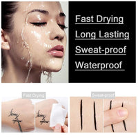Eyeliner Stamp-OCHILIMA Double-sided Liquid Eyeliner Pen with Eye Makeup Stamp, Waterproof, Double Sided & Long Lasting Seal Tattoo Makeup Tool Red Black Stamp Pen (Red star Black love)