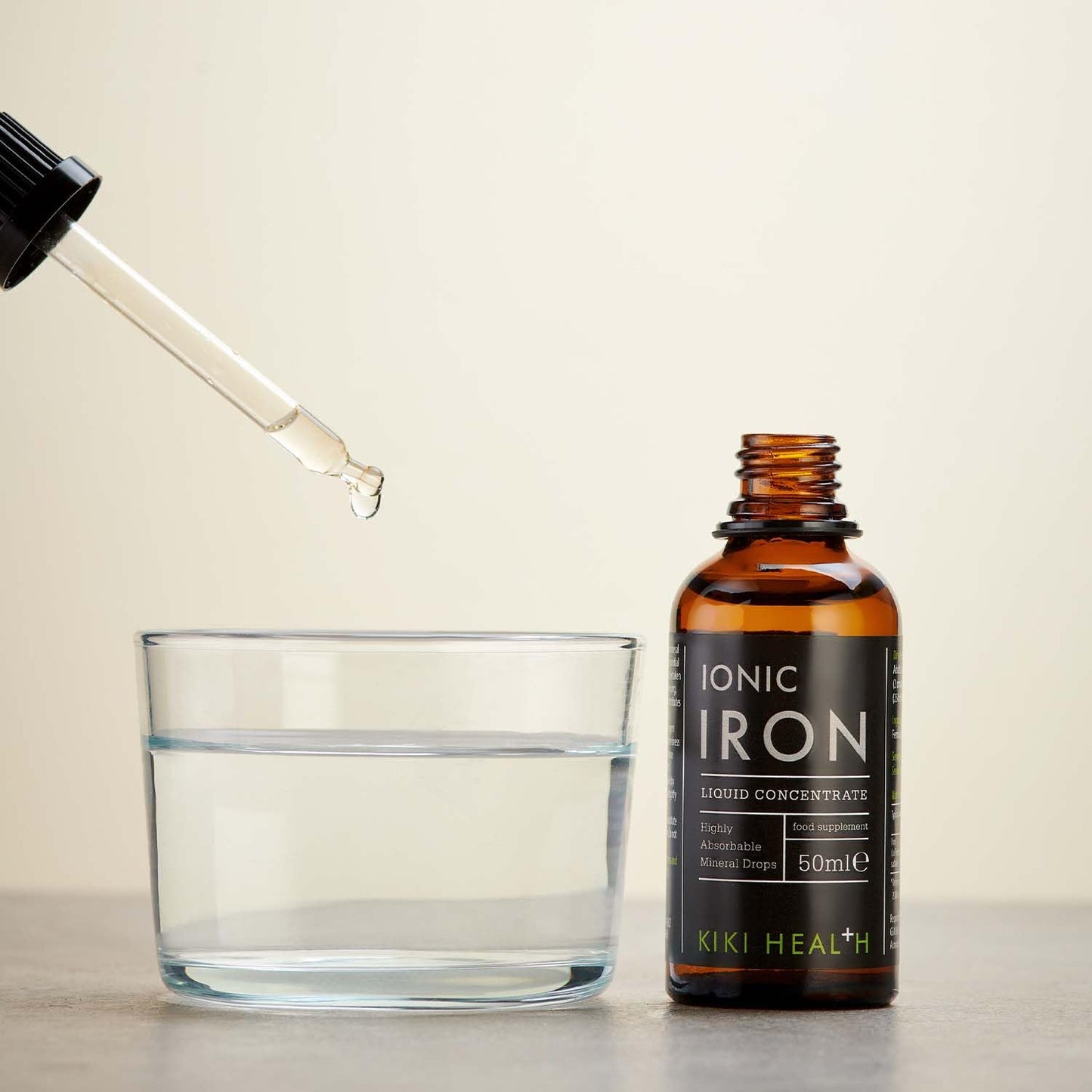 KIKI HEALTH KIKI Health - Ionic Iron Liquid High Concentration Drops - 14mg Iron per Serving - 100% Natural Minerals for Optimal Mineral Balance - 50 millilitres