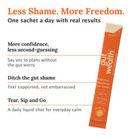 Gut Wealth 4 Week Orange Daily Sachets for Gut Health, Digestion & IBS
