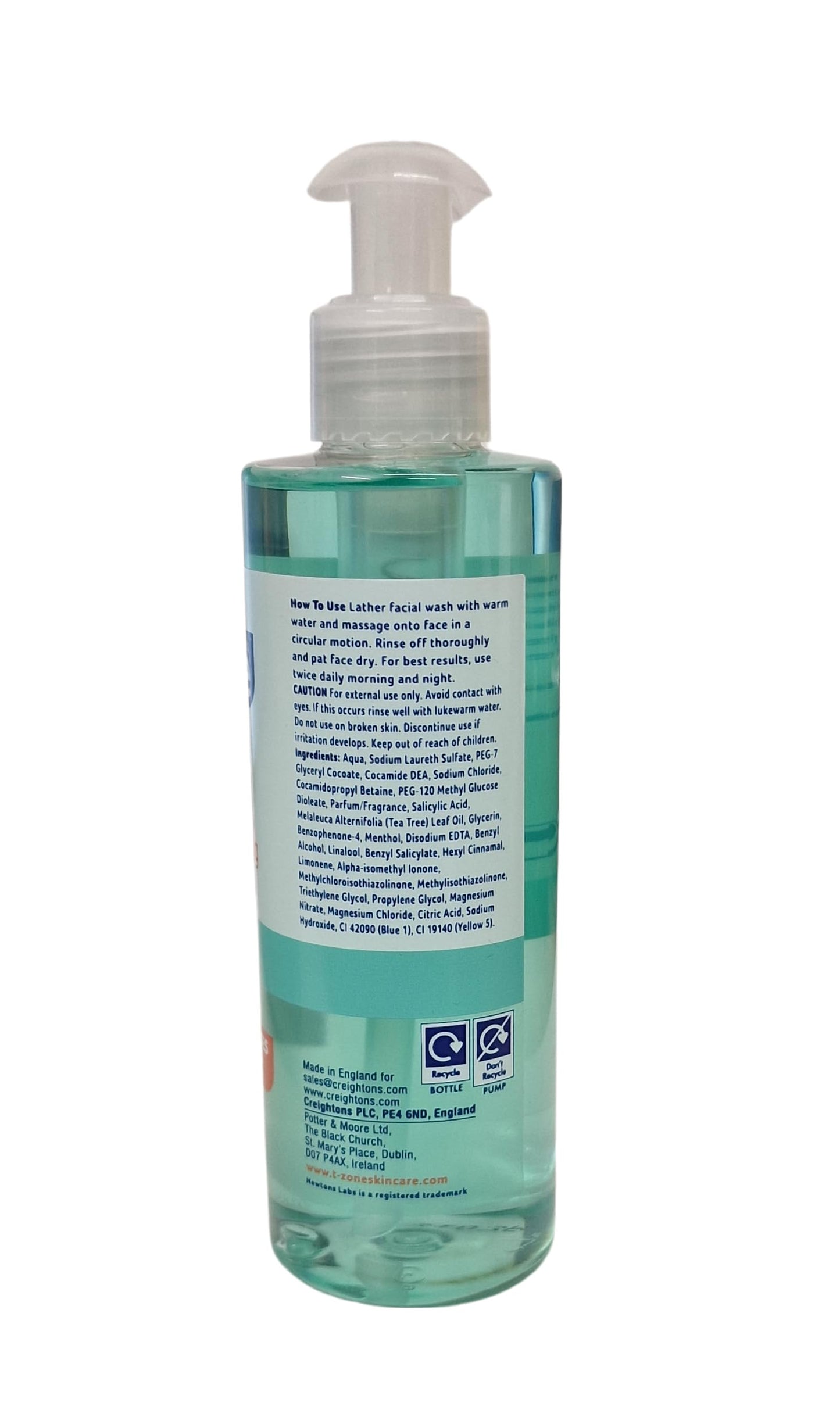 T-Zone Skincare Pore Clearing Facial Wash with Tea Tree and Salicylic Acid 200ml - Unclog Pores, Reduce Breakouts and Refresh Your Skin