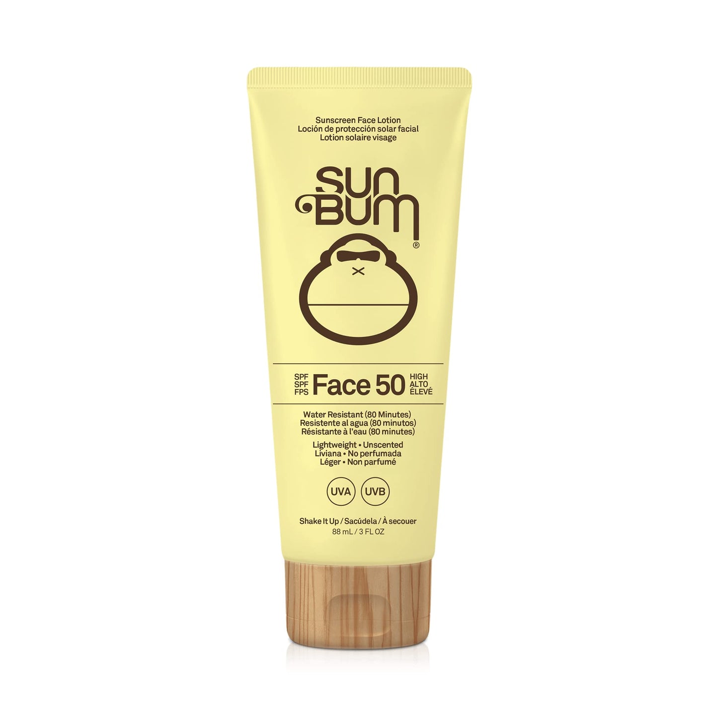 Sun Bum Original SPF 50 Sun Cream Face Lotion, Moisturizing Daily SPF with Vitamin E,Vegan and Reef Friendly, Broad Spectrum UVA/UVB Protection, 88ml