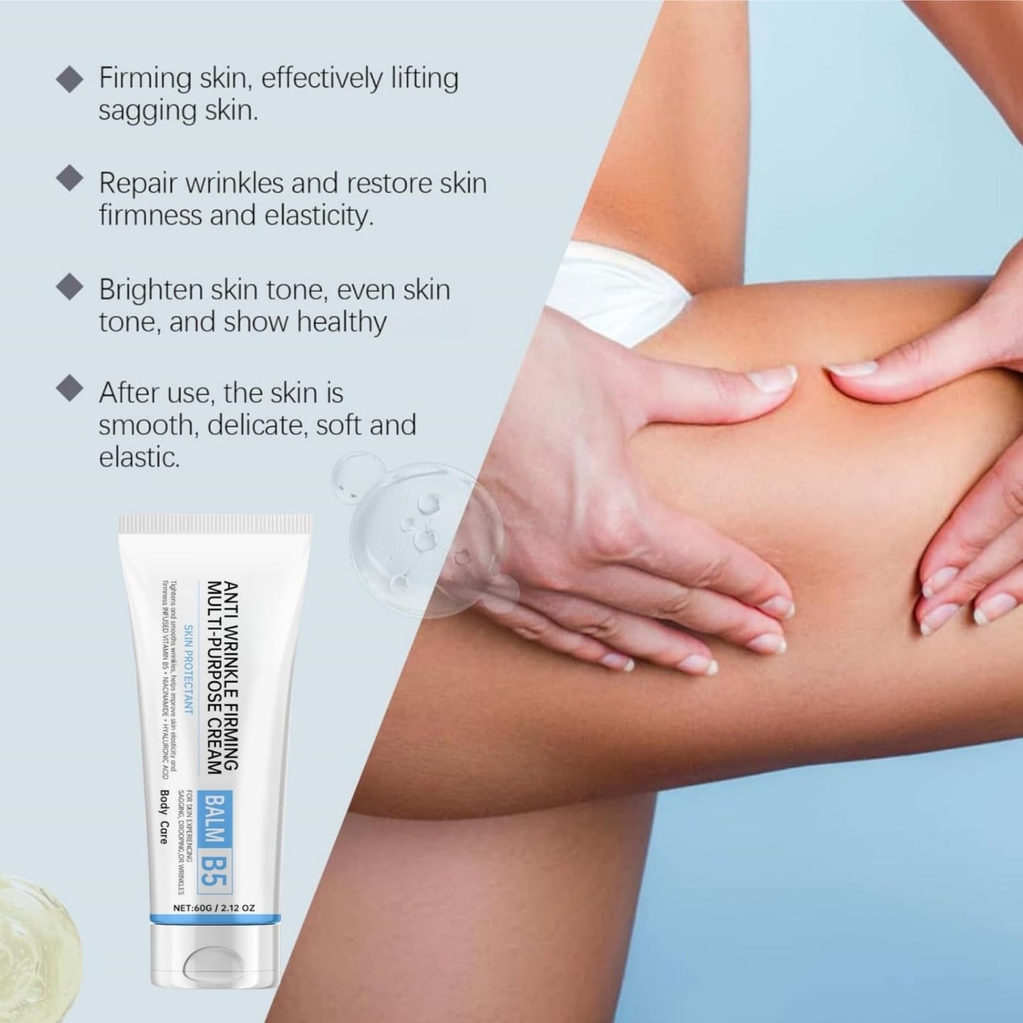 Heefeng B5 Cream,Skin Barrier Repair Cream,Vitamin B5 Moisturizer,Anti Redness Moisturiser,Multi-Purpose Hydrating Face C-Ream,Instantly Effect For Sensitive Skin,Firm & Nourish Skin,For Face&Body,60g