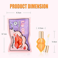 LYNTYAOU Mini Lip Plumper, Instant Volumizing Lip Plumping Gloss, Hydrating Moisturizing Lip Oil Reduces Lines for Fuller Lips, Increase Lip Elasticity, Lip Care Serum Essence Lips Enhancer