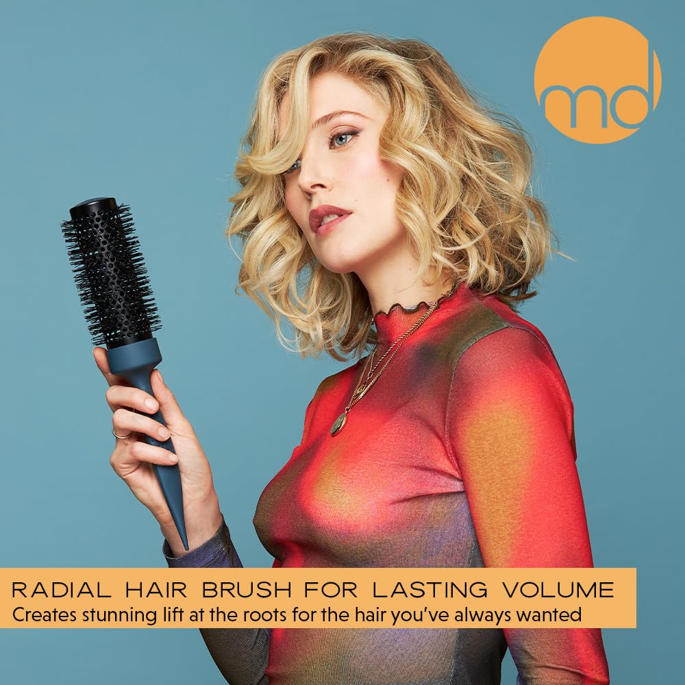 md london. mdlondon BRUSH Radial 3 (32mm Dia. Barrel). Small Round Hair Brush to Curl & Volumise. Round Hairbrush for Blow Drying Short Hair. Round Blow Dry Brush - Genuine mdlondon Hairbrushes for Women & Men