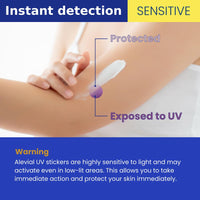 Alevial UV Detection Stickers for Sunscreen Reapply Reminder, Suitable for Kids & Adults, 40 Pack Sticker Patches, Sun Cream Instant Monitoring, Improved Formula