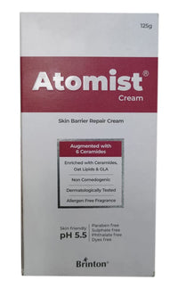 Brinton Atomist Skin Barrier Repair Cream, 125 gm | Enriched with Ceramides, Oats Lipids & GLA