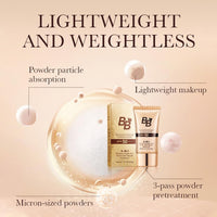 FPNNZ BB Cream SPF 50 face moisturiser – Snail Tinted Moisturiser with High Coverage, Hydrating Face Sun Cream for Women, Anti-Aging & Colour Correcting, Foundation for Mature skin 40g