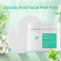 IREV Glycolic Acid Resurfacing Pads 35% for Face and Body- Exfoliating Facial Peel with Green Tea - Glycolic Acid Face Wash for Cleansing Peeling 50 Pads