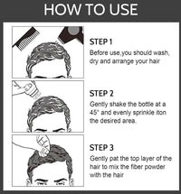 NM BEAUTY Hair Building Fiber Black & Dark Brown Fill Thinning & Fine Hair For Quickly Fuller Look Men & Barbers, 5 Seconds Cover Hair Loss Net WT. 0.97oz/27.5g by NM Beauty (Black)