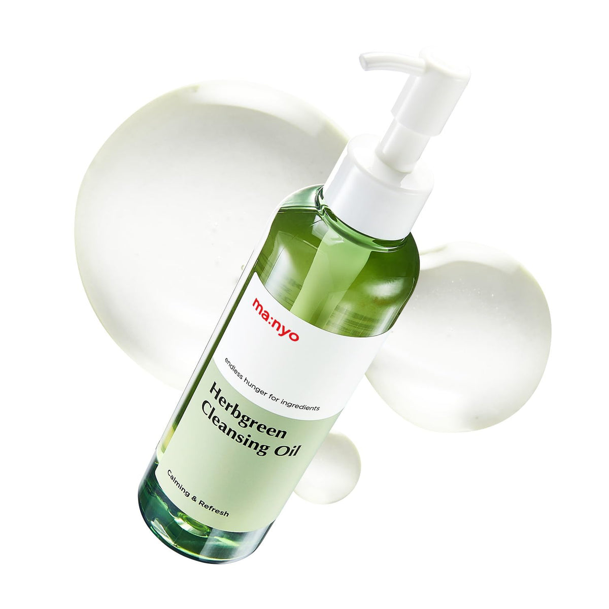 ma:nyo MANYO Herb Green Cleansing Oil, Gentle Makeup Remover with Natural Herbal Extracts, Artemisa, Tea Tree, Deep Cleansing & Hydrating, Suitable for All Skin Types, Korean Skincare 6.7 fl oz (200ml)