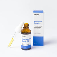 Hermz Laboratories Healpsorin Hemp Body Oil + Microfibre Cloth - Scalp Psoriasis Treatment - Itchy, Cracked and Irritated Skin - Eczema, Rosacea - 30ml