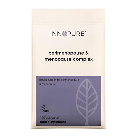 INNOPURE Perimenopause & Menopause Supplements (4 Month Supply) Hormone Balance for Women, All-in-One Complex with Natural Plant Estrogens - Easy to Swallow Capsules, UK Made