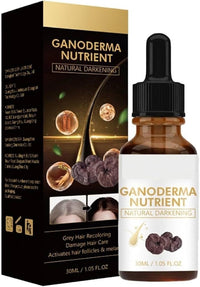 Nova9 Ganoderma Nutrient Hair Darkening Serum, Natural Anti-Greying, Thicker, Longer Hair-Growth, Unscented Unisex, 30ml