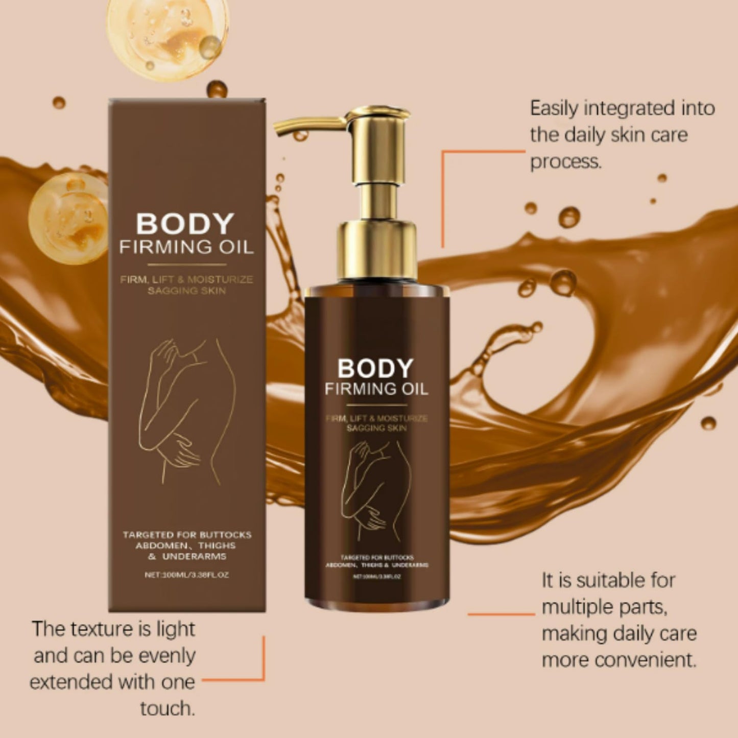 jinyue Glow Remedy O-il,Glow Remedy O-il Skin Tightening,Magic Body Firming Oil,Magic Luxury Body Firming Oil for Saggy Skin,Reduces Wrinkles, Fine Lines & Stretch Marks, 100ml