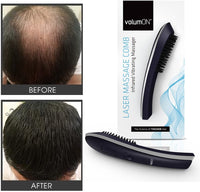 Volumon Hair Growth Brush VOLUMON® Hair Growth Treatment Laser Device to Help Prevent Further Hair Loss and Promote Hair Regrowth - Infrared Vibrating Massager with LCD Display for Men & Women