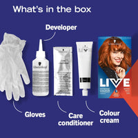 Schwarzkopf LIVE Intense Colour, Long Lasting Permanent Orange Copper Hair Dye, With Built-In Vibrancy Serum, Up To 70% Grey Coverage, Mango Twist 030