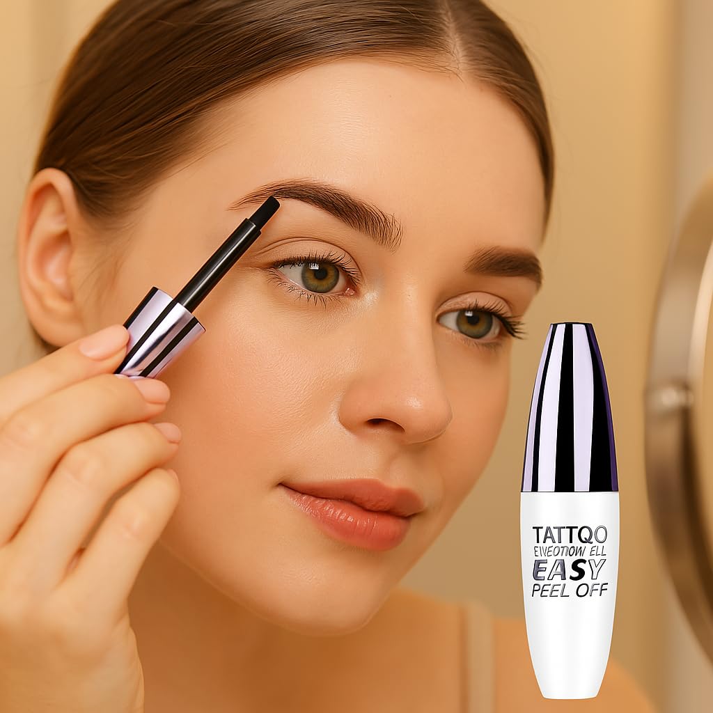 ZoeyShine Natural Colors Peel Off Eyebrow Gel Tint – Waterproof, Smudge-Proof, Long Lasting Up to 3 Days(Light Brown)