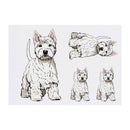 Azeeda 4 x 'Proud Westie Dog' Temporary Tattoos - Water Resistant, Skin-Safe, Non-Toxic Transfers, Mixed Sizes (TO00074528)