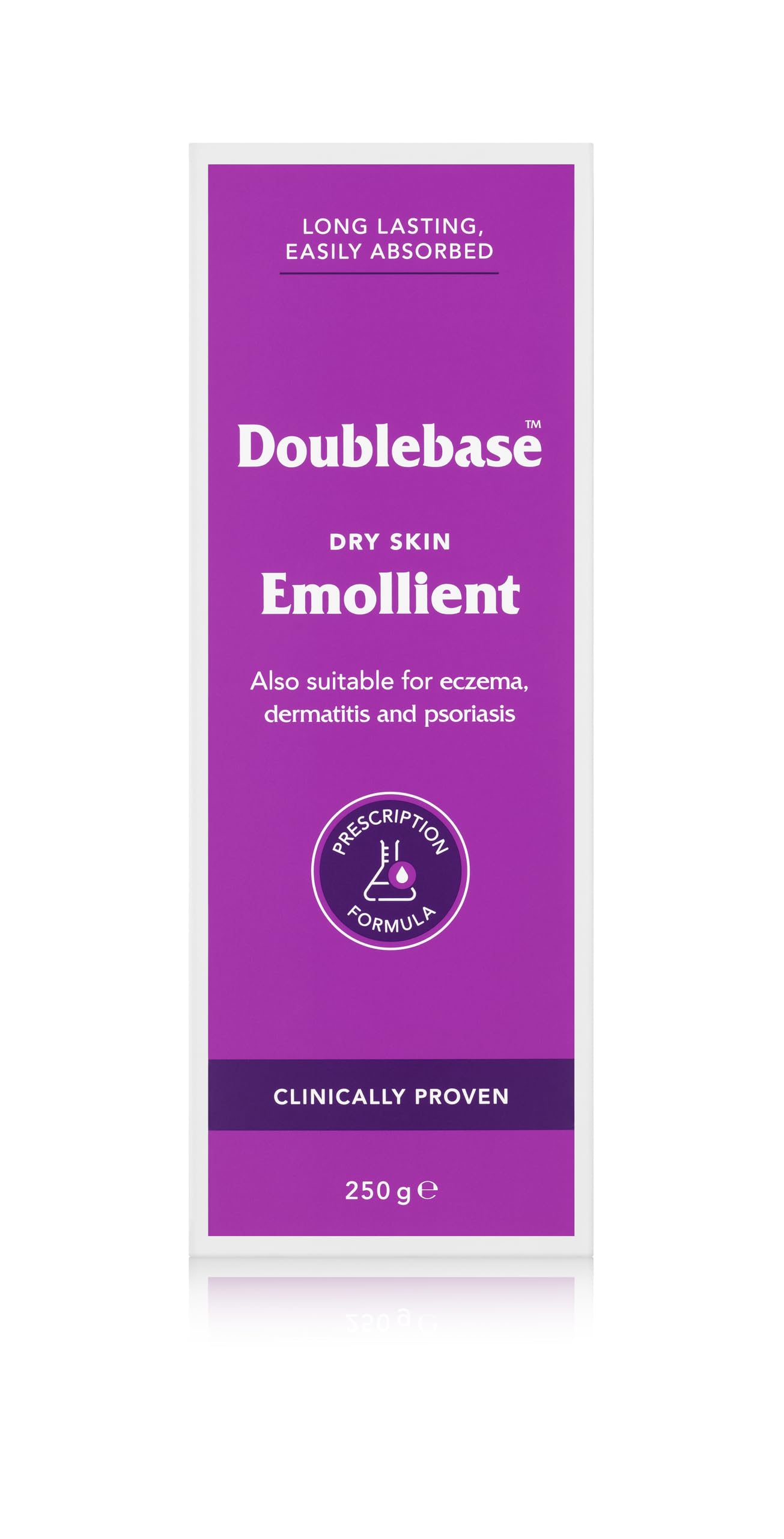 Doublebase Dry Skin Emollient. Clinically Proven Moisturiser for Eczema, Psoriasis and Dermatitis Treatment. Body Cream for Dry Skin Relief (Packaging May Vary), 250g Pump Pack