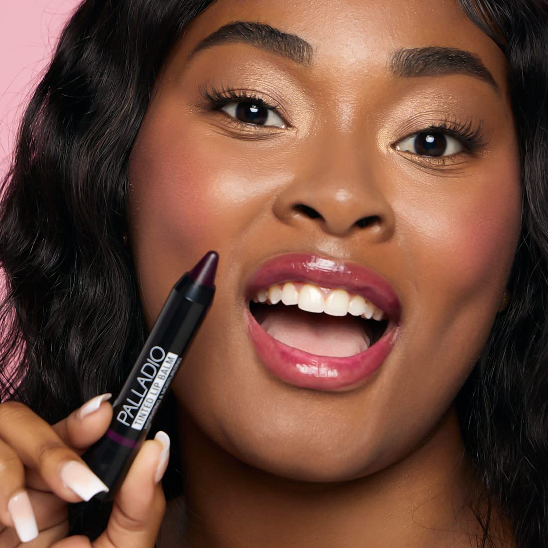 Palladio Tinted Lip Balm, Moisturizing and Conditioning Formula with Aloe & Shea Butter, Nourishing Vegan Chapstick For Cracked Lips, Apply Regularly to Dry Lips, Tinted Lip Moisturizer, (Sugar Plum)