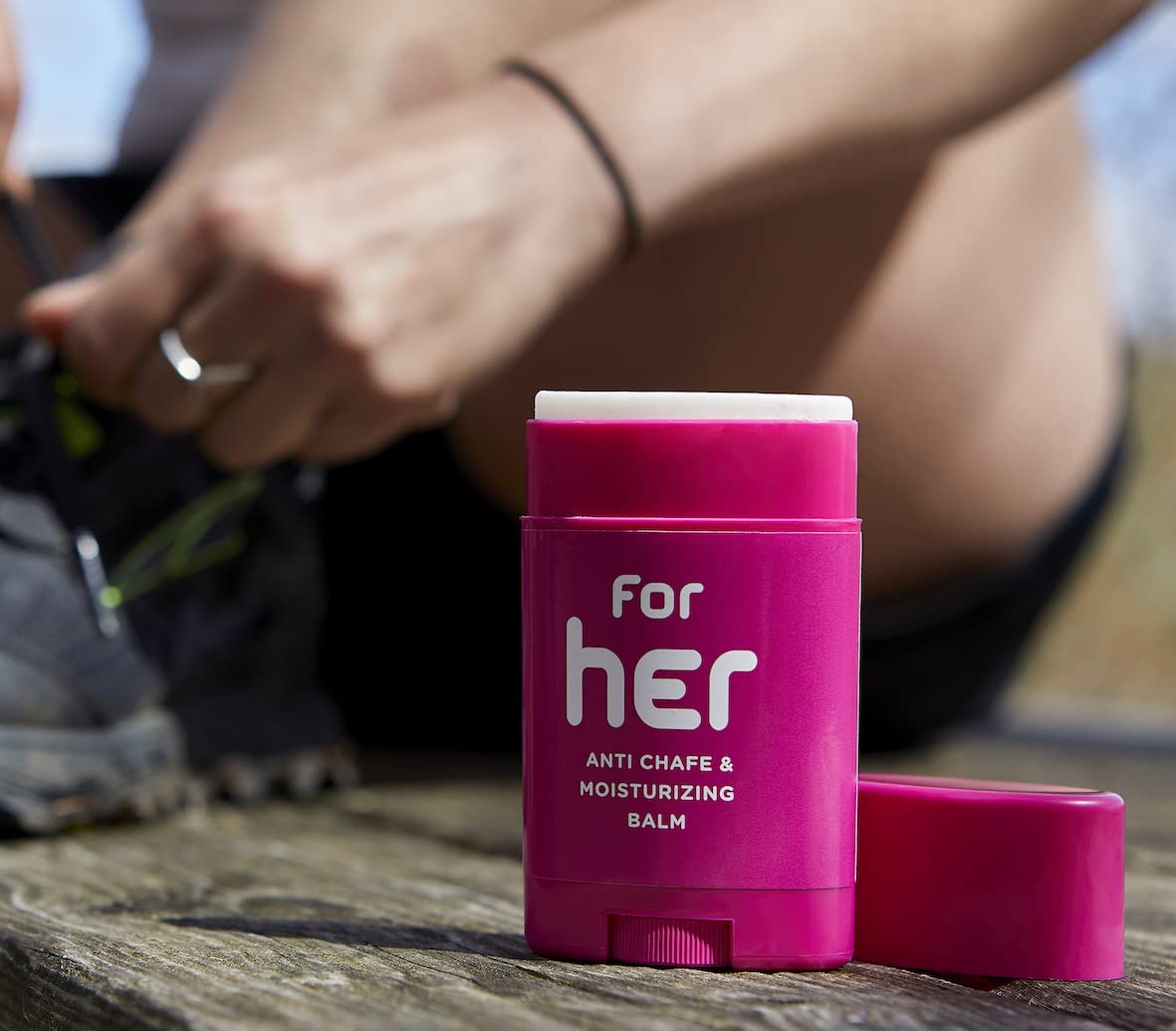 For Her 22g - Body Glide For Her Anti Chafe Balm | Chafing stick with added emollients | Great for dry, sensitive skin and/or sensitive areas | Use on chest, bra, butt, groin, arm, and thigh chafing